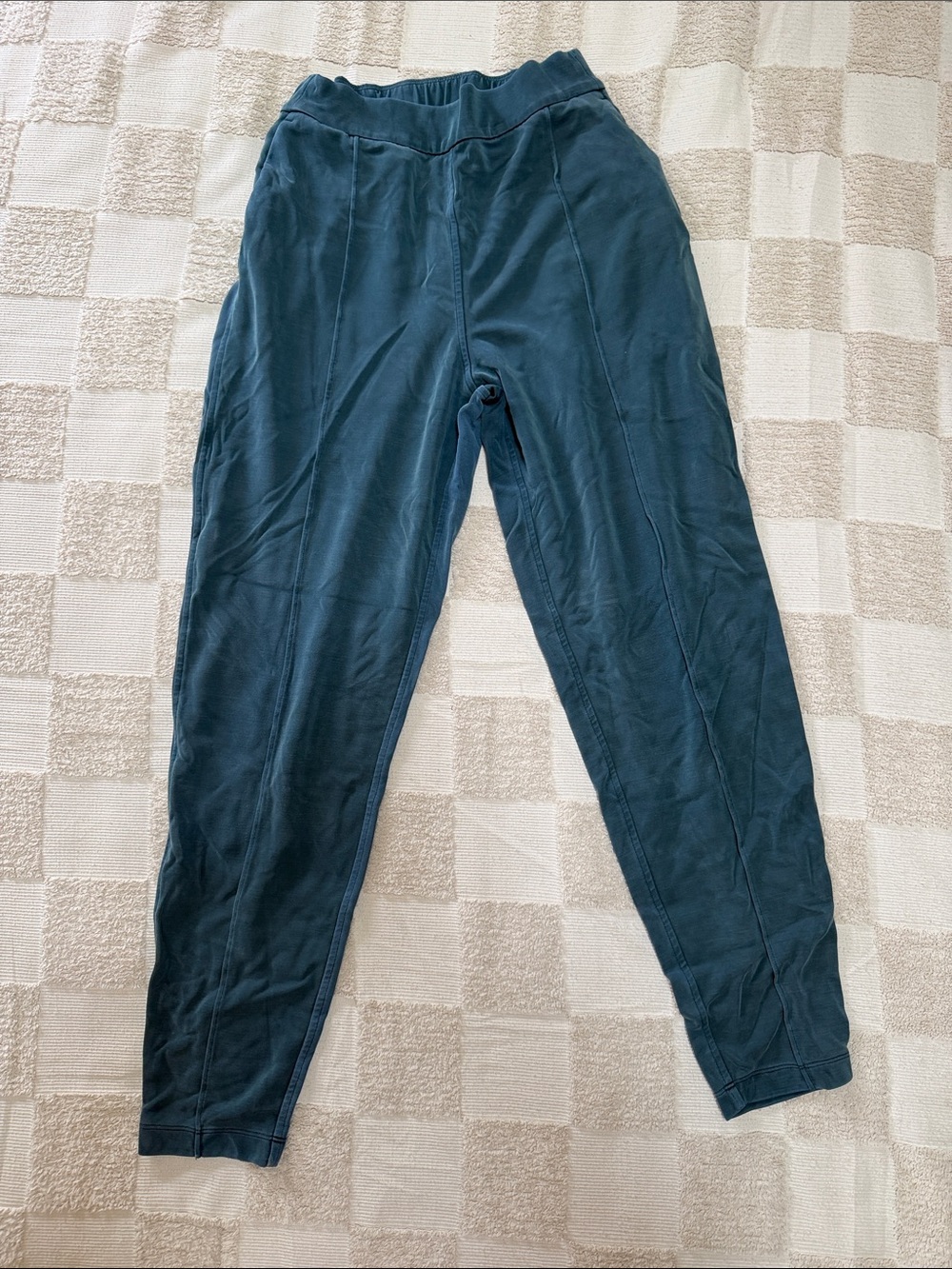 Lululemon Women’s Casual Elastic-Waist Pants in blue denim color